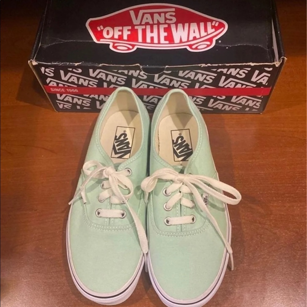 Mint Vans Authentic Canvas Skate Shoes